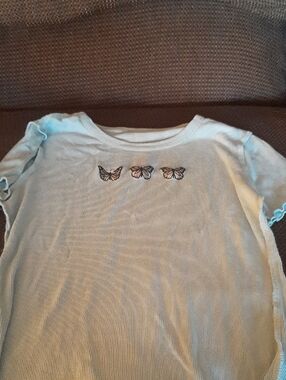 art class Light Blue Butterfly Short Sleeve Tee